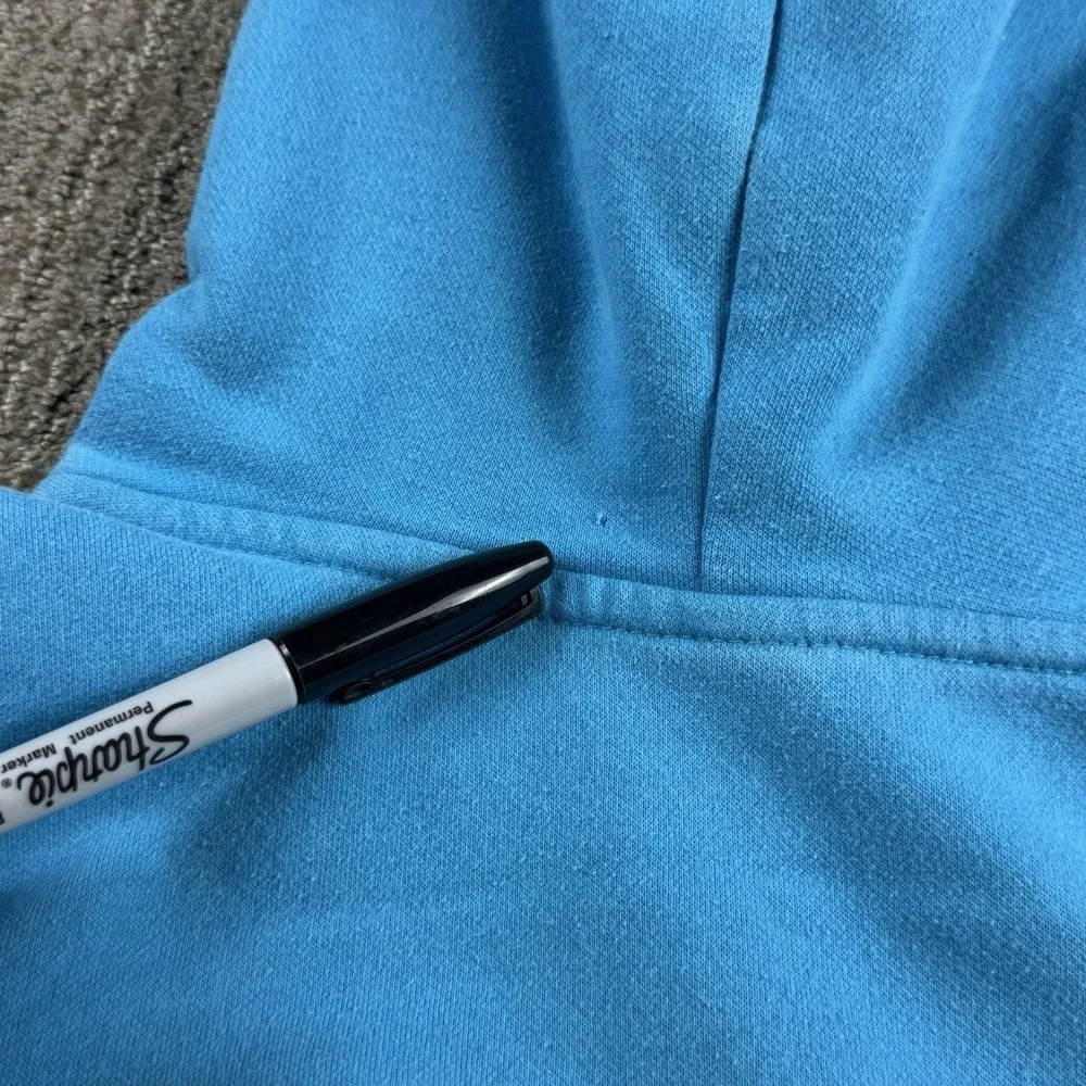 The North Face Mens S Pullover Hoodie Sweatshirt Box NSE Graphic Blue Green